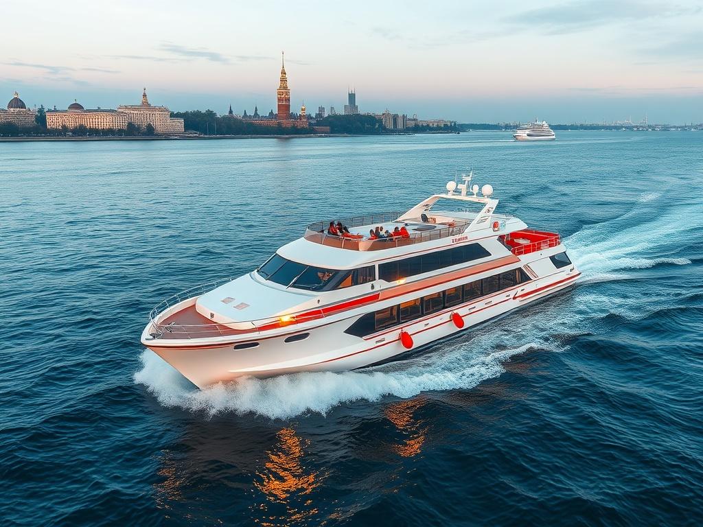 high-speed passenger boat in Saint Petersburg high-speed passenger boat in Saint Petersburgфото